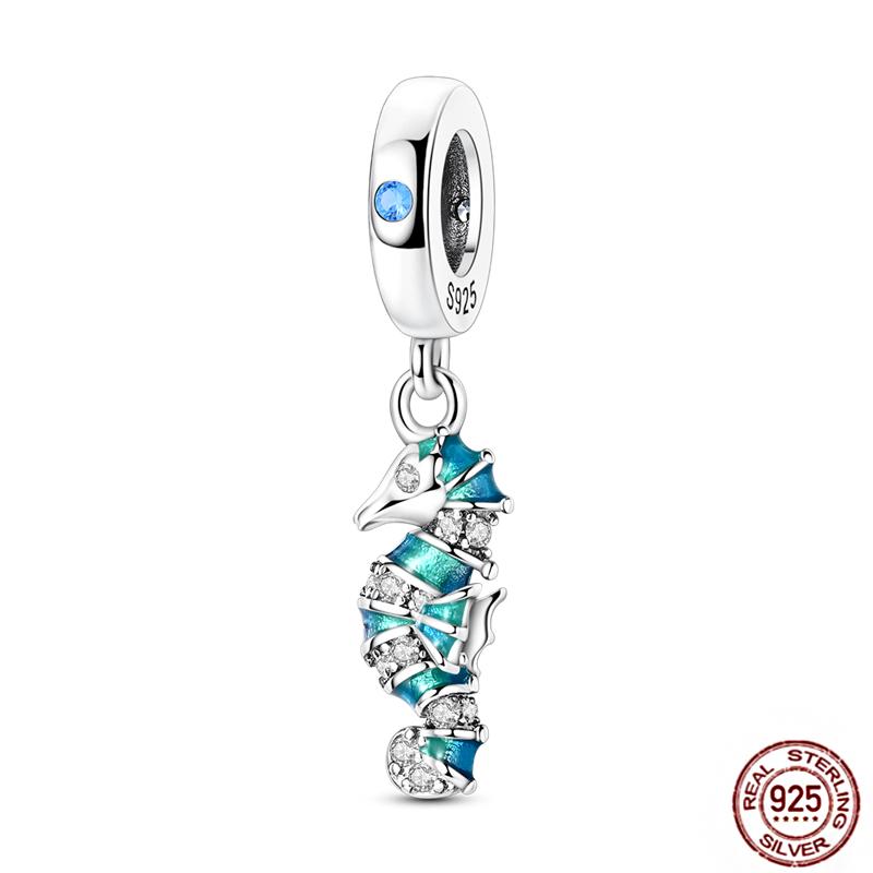 Ocean World Series Original Charms Copper Sea Turtle Octopus Dolphin Seahorse Beads Fits Bracelet Diy Jewelry Gift