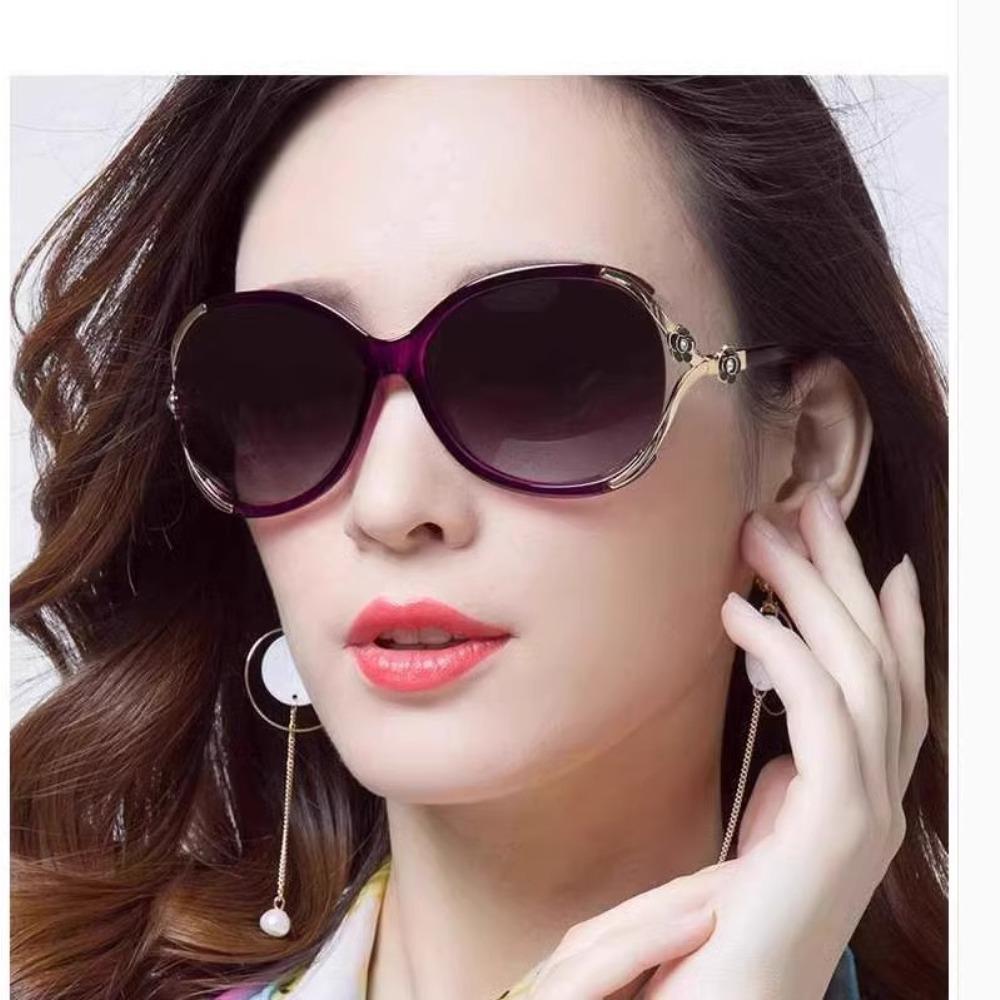Women s sunglasses brand sunscreen women s thin round face anti-ultraviolet face small sunglasses polarized square face light luxury