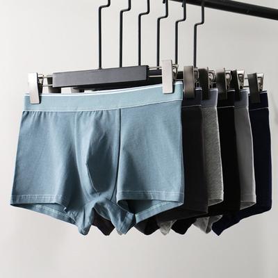 Men Boxer Underwear with U Convex Bag Design Breathable Mesh Fabric Panties