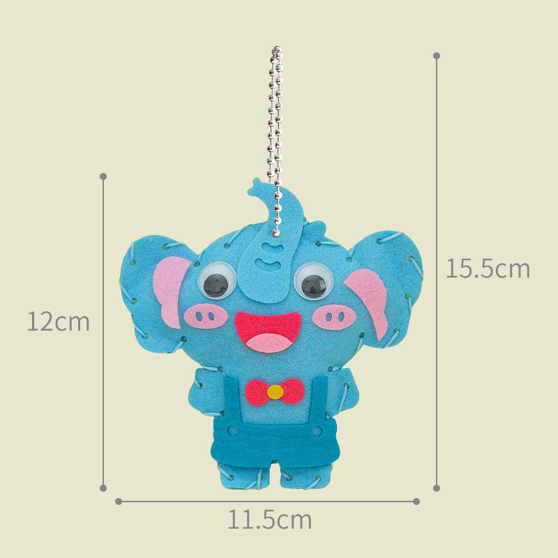 Cartoon Animal Diy Sewing Craft Kit Toy Animal Non-Woven Doll Non-Woven Handmade Set Gift