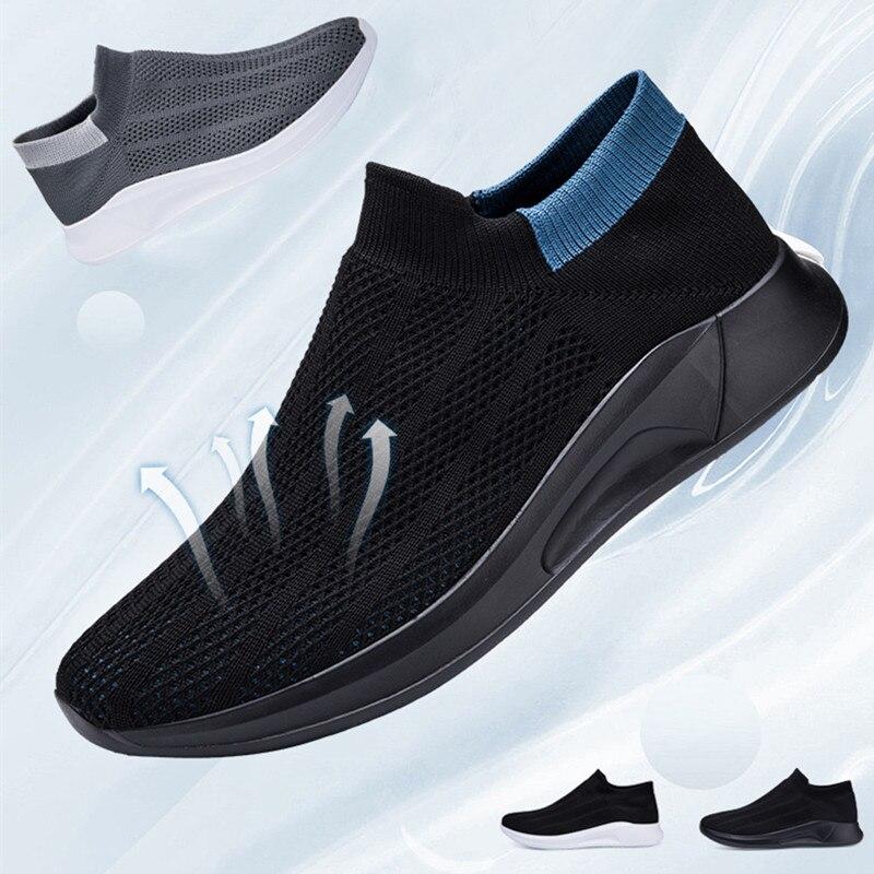 Men's Running Shoes Ultra-light Breathable Walking Shoes Non-slip Casual Sneakers Mesh Women's Slip-on Leisure Shoes