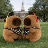 Soft Material Graduation Capybara Plush Toy Cartoon Design Doctor Hat Capybara  Graduation Season