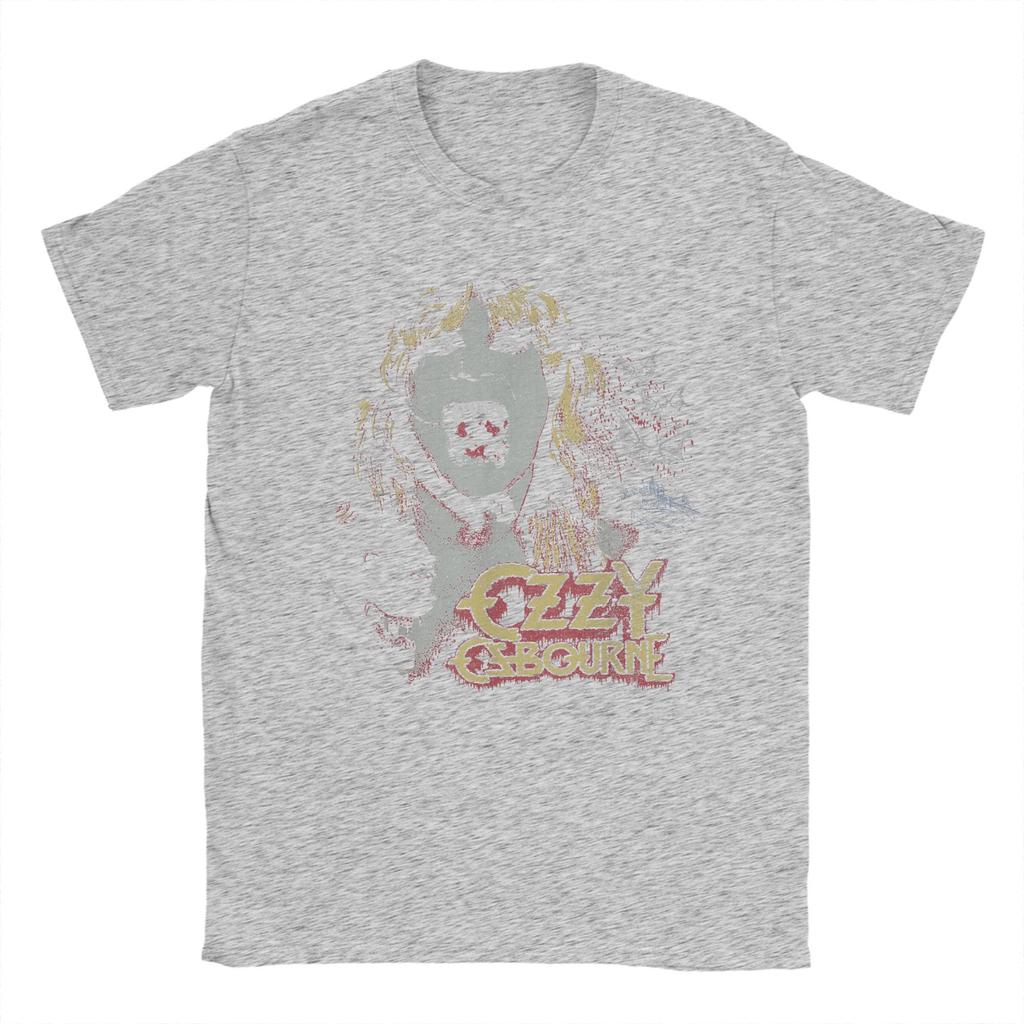 Herren T-Shirt Vintage Speak Of The Devil Heavy Metal Rock Ozzy Osbourne T-Shirts Harajuku Beach T-Shirt Y2K Fun Tops Geschenk