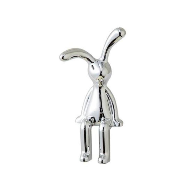 1/2 Pcs Long-eared Rabbit Figurines Electroplated Rubber Sitting Rabbit Figure Model Toy