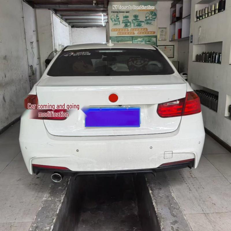 BMW 3 Series F30 F35 MT MP Black Rear Bumper & Spoiler Body Kit.