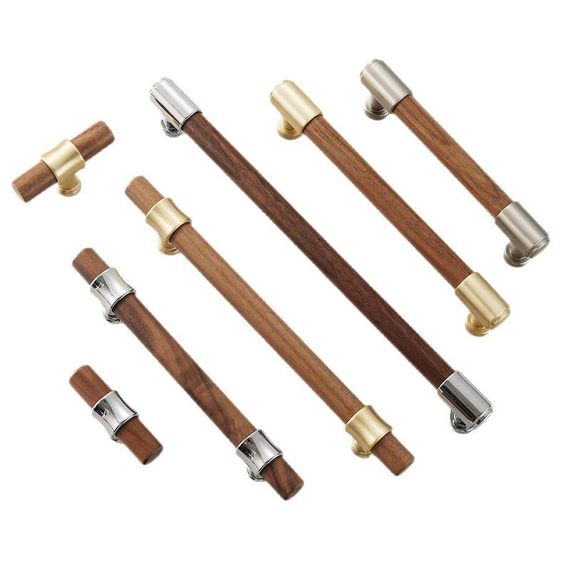 New Style Black Walnut Solid Wood Handle for Cabinets, Drawers, or Wardrobes