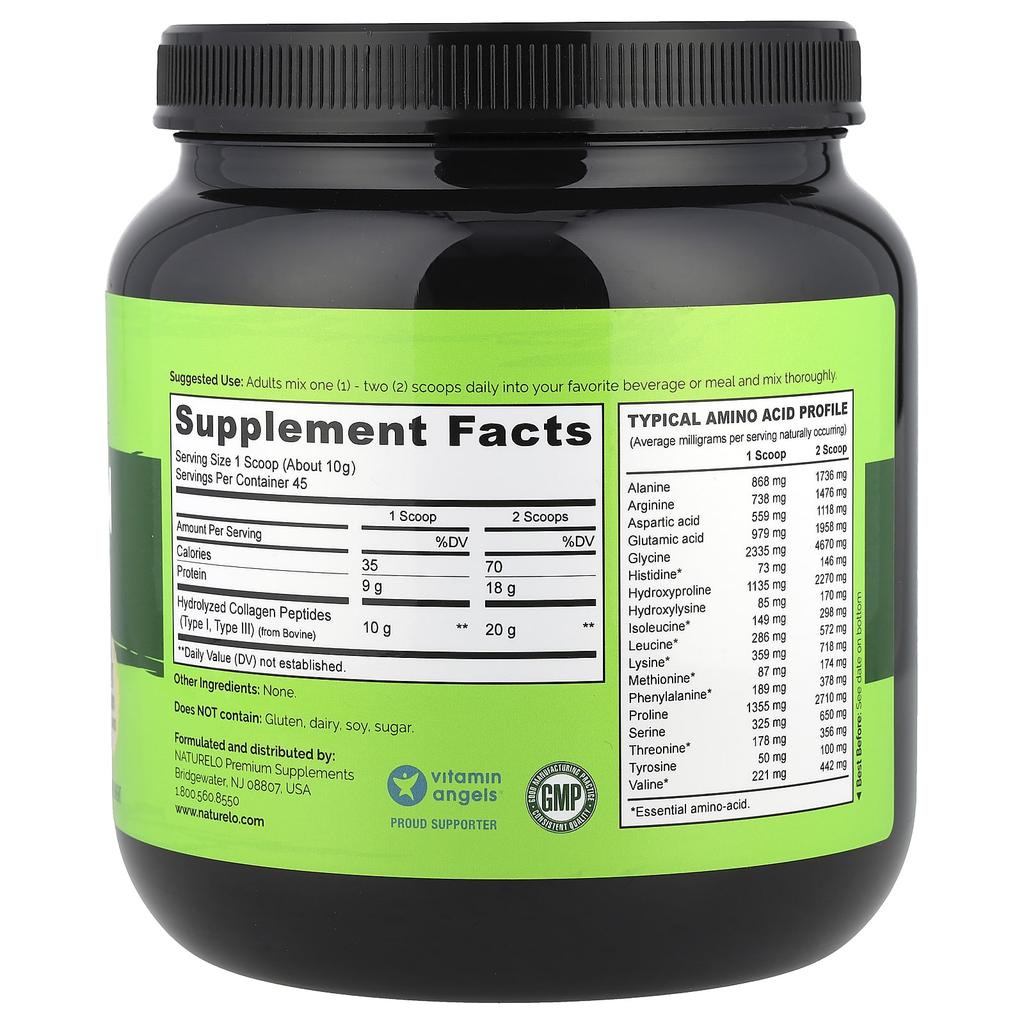 Collagen Peptide Powder, Unflavored, 1 Lb (16 Oz)