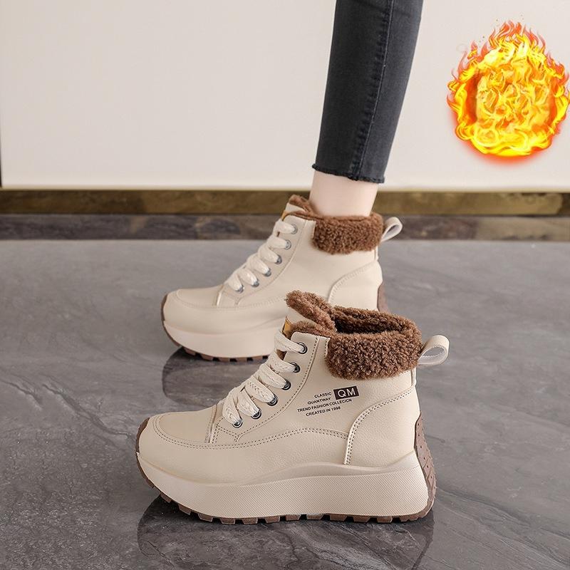 Women's lightweight comfortable thick sole cold warm padded snow boots non-slip wear-resistant outdoor sports cotton boots