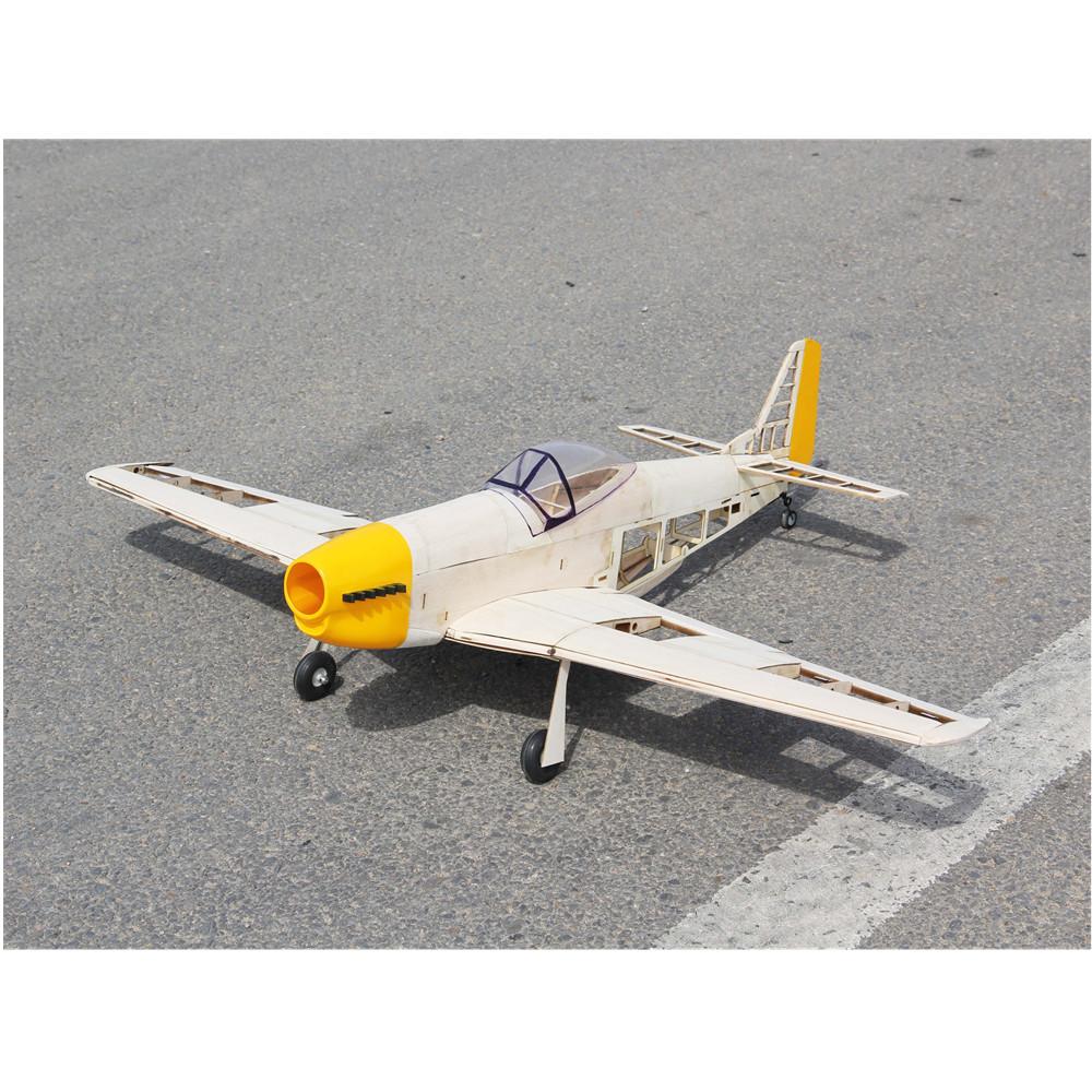 P51 Mustang 1010mm Laser-Cut Balsa RC Plane Kit, Scale WWII Warbird Model for DIY Aircraft Builders & Collectors