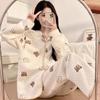 Autumn and Winter New Maternity Pajamas Home Wear Suit Thickened Postpartum Air Cotton Monthly Clothing Nursing Clothes Pajamas