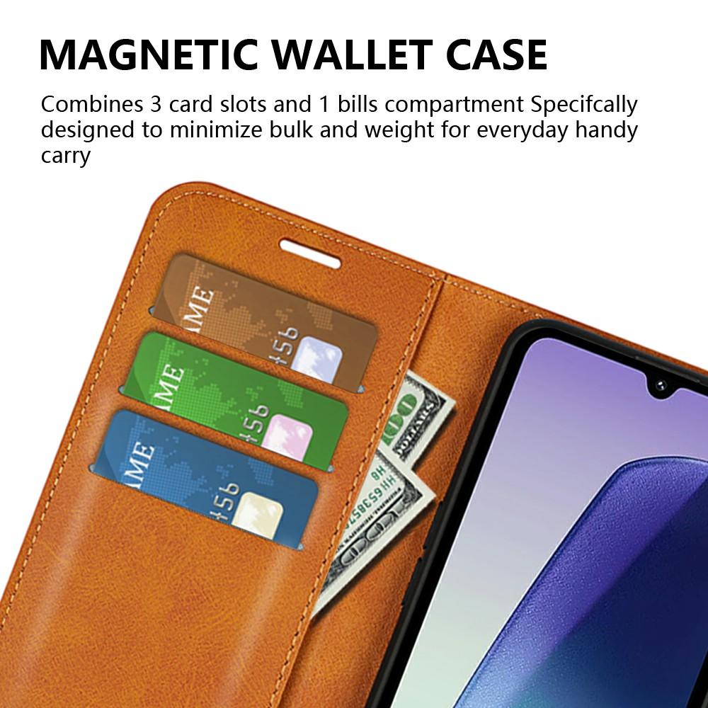 Für Xiaomi Poco C75 4G/Redmi 14R 5G/14C 4G Ständer Hülle Kratzfest Kalbsleder Textur Leder Handyhülle