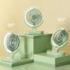 USB Desk Fan Rechargeable Quiet Small Portable Desktop Table Fan with Light for Home Travel