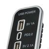 12V 24V USB Outlet Socket 3 Ports Car Charger for Boat Motorcycle