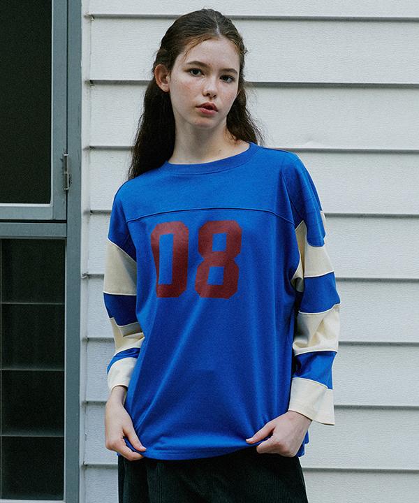GREENBUTTER Shoulder Patch Rugby Tee (Cobalt)