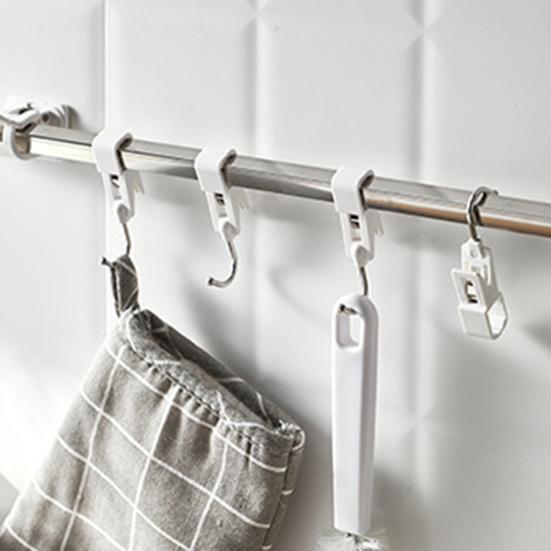 3 szt./zestaw Hak w kształcie litery S Bez wiercenia Oszczędzający miejsce Stal nierdzewna Poręcz Ręcznik Klips do zawieszania Hak Artykuły gospodarstwa domowego