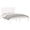 Solid Wood Bed White 140 X 200 Cm
