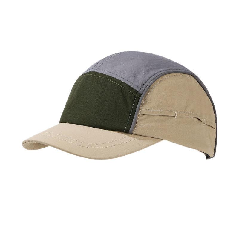 Quick-Drying Color Matching Short Brim Baseball Cap for Men Spring Summer Thin Outdoor Breathable Sun Hat