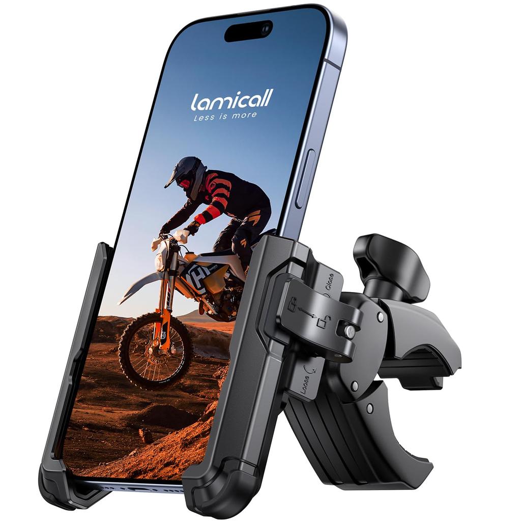 New Edition Lamicall Bicycle Phone Bicycle Phone Road Bike Phone Holder Compatible with iPhone 16 16 16 Pro iPhone Android Inch [2025 - Camera-Free]