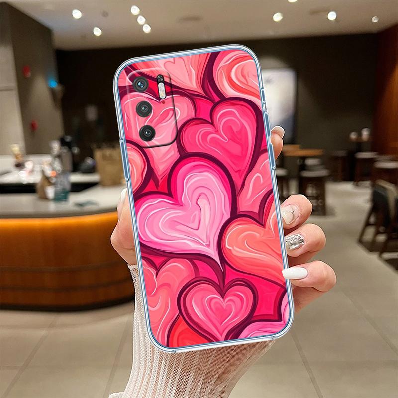 UP17 Calm Heart Transparent Phone Case for Samsung Galaxy A04 A04S A14 A23 A34 A54 M23 M33 M52 M53