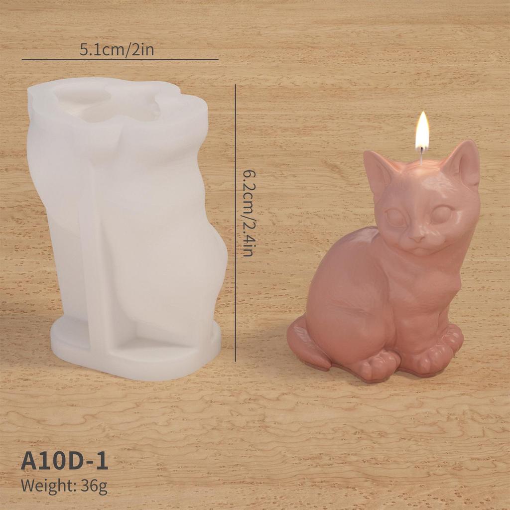 3D Kitten Mold Silicone for Flowers, Plaster, Epoxy & Scented Candles