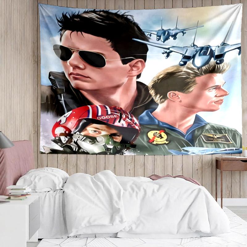 Top Gun Wall Hanging Tapestry Wall Cloth Tapestries Decor Wall Bedroom Decoration