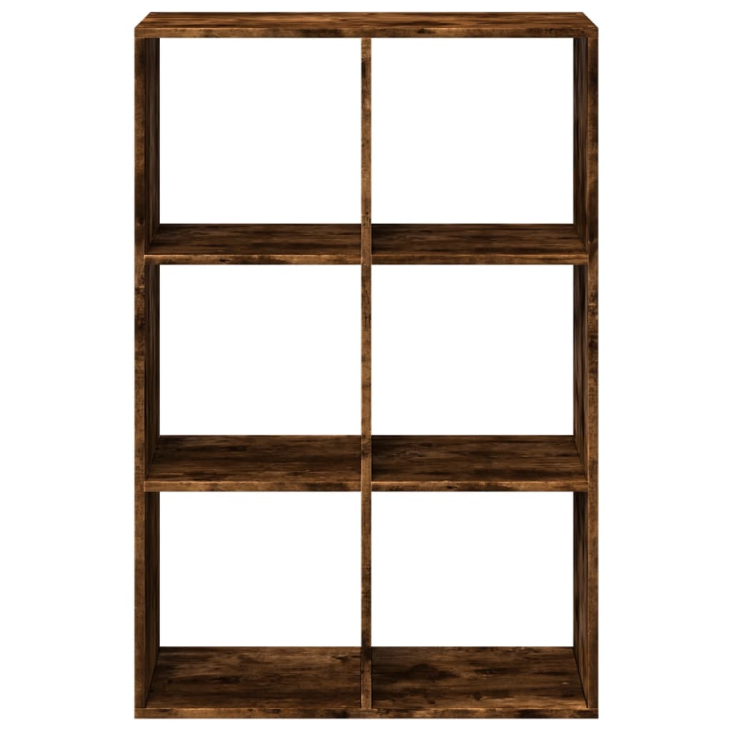 Room Divider Bookshelf Smoked Oak 69.5 x 29 x 103.5 cm