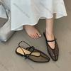 Fashion Silver Mesh Breathable Summer for Flat Sandals Women Fashion Square Toe Back Strap Designer Mule Shoes Comfort Beach Casual Shoe