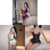 Satin Lingerie Set With Lace Ice Silk Strap Sleepwear For Women