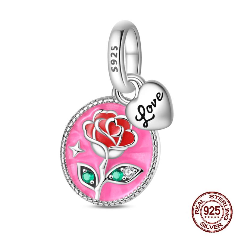 New Exquisite 925 Silver Lion Amulet Sun Moon Stars Angel Charms Beads Fit Bracelets Or Necklace Fine DIY Jewelry Gifts