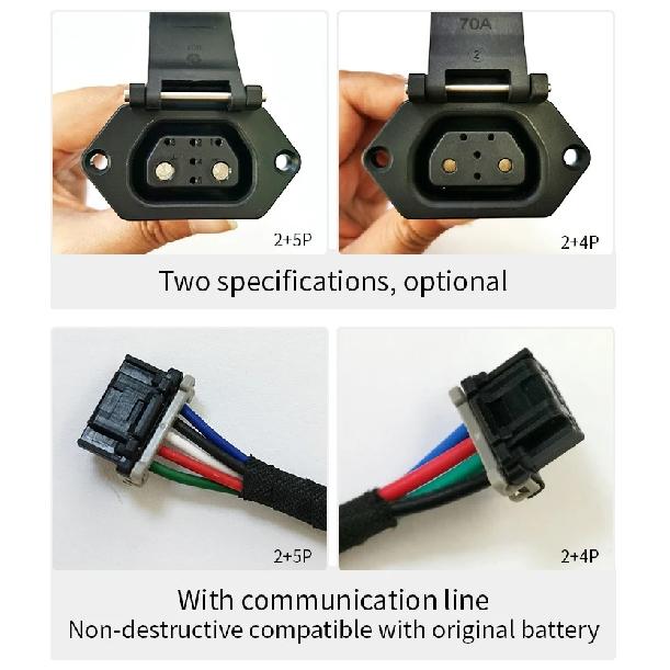 for Super SOCO Tc Max Original Battery Accessories Body Charging Plug Battery Socket Cable Charge Discharge Wire Female Header
