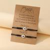 Matching Friendship Braided Soccer Bracelets for Couples Birthday Gifts for Him Her Adjustable Braided Jewelry