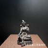 Antique Miscellaneous Items Imitation Vintage Black Green Tara Figurine Tibetan Style Collectible Crafts Iron Buddha
