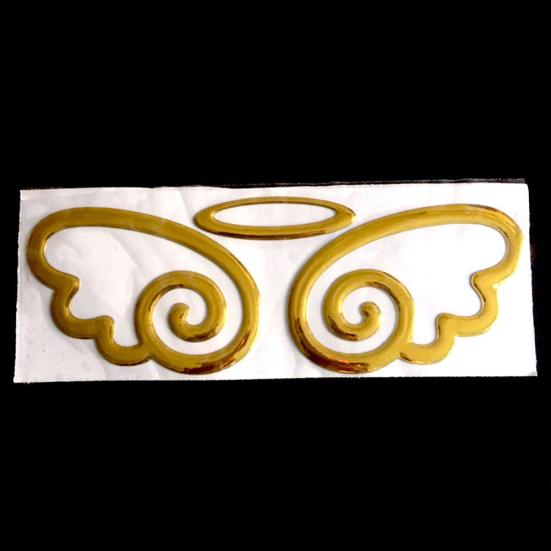 Car Styling Lovely 3D Angel Wings Sticker Vehicle Body Logo Decal Decoration