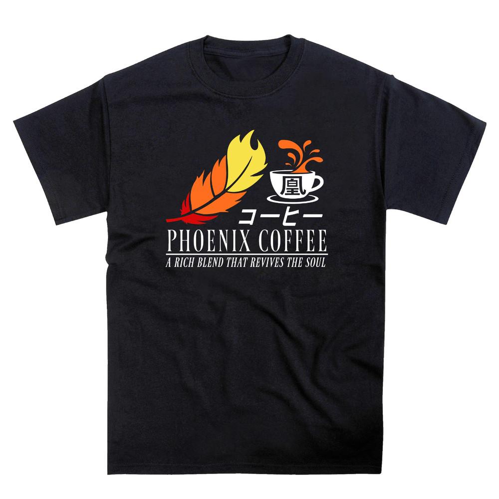 Phoenix Coffee Футболка унисекс премиум-качества из плотного черного хлопка, вдохновленная Final Fantasy FFVII 3XL