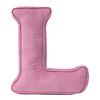 Pink Corduroy Letter Pillow A To Z English Alphabet Throw Pillow Decorative Capital Alphabet Shaped Hugging Cushion Sofa Bedroom Living Room Decor