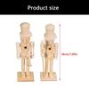 Unfinished Wood Nutcrackers Ornament Unpainted Mini Wooden Figurines,Set of 2 Colour Included Christmas Decorations