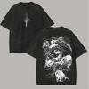 Toji Fushiguro T-Shirt Jujutsu Kaisen Invertierter Speer Tee Vintage Gewaschen Übergroß Retro Anime Harajuku Herren Streetwear Kleidung