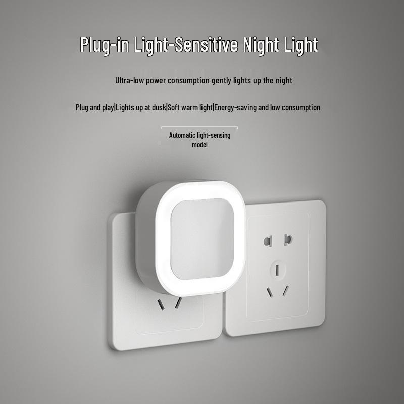LED Nightlight with Light Sensor for Bedroom or Nursery