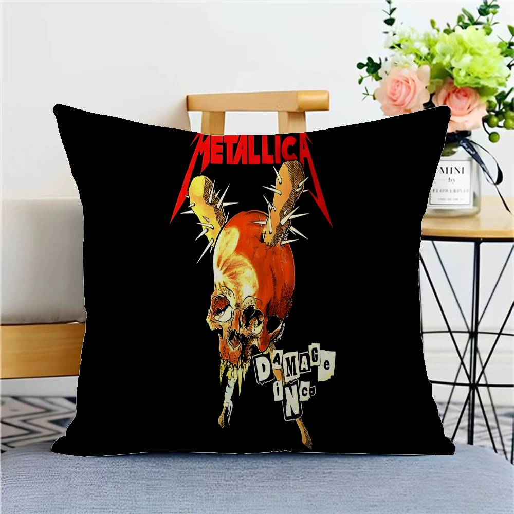 M-Metallica Cushion Cover Polyester Sofa Cushions Decorative Throw Pillows Home Decoration Pillowcover