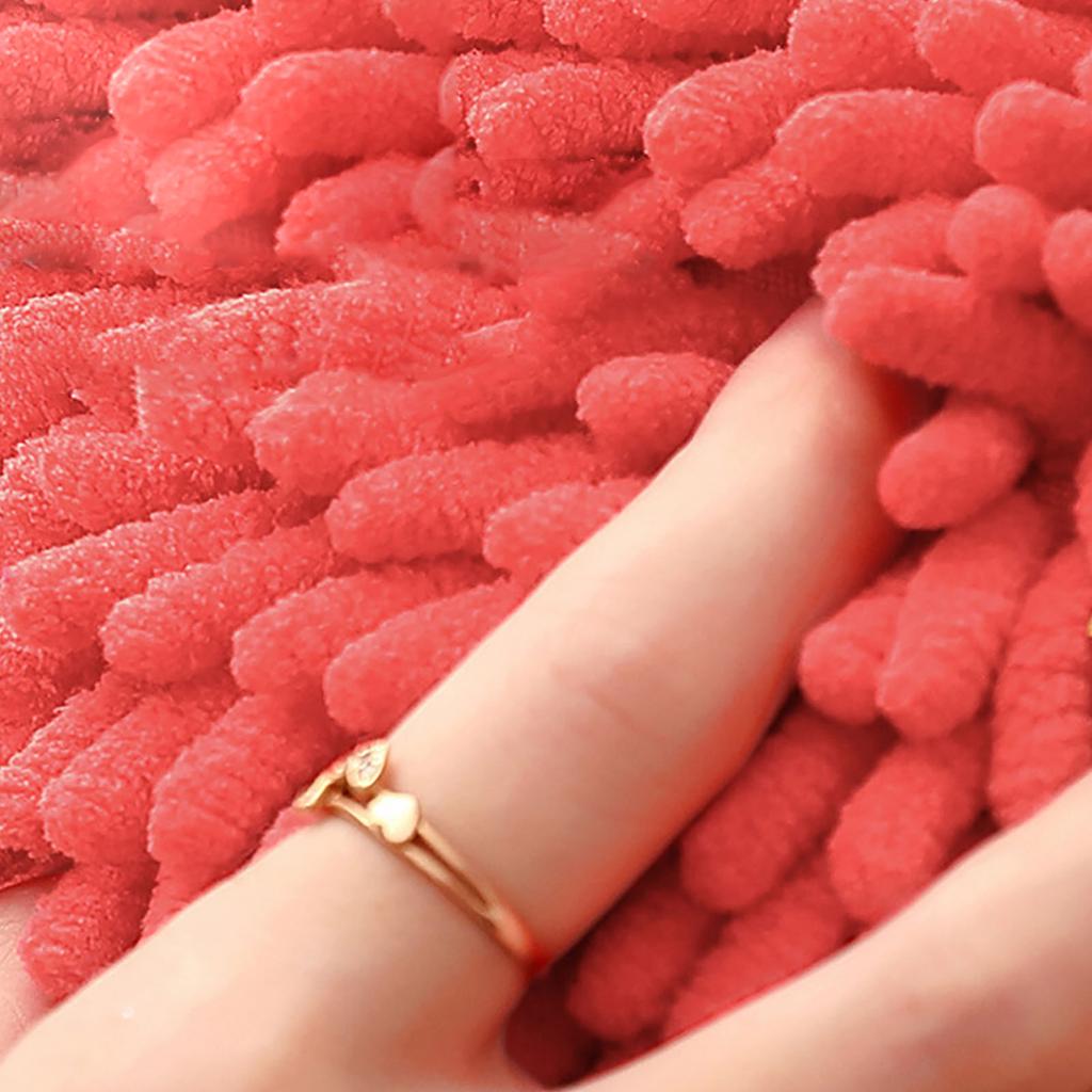 Chenille Handtuch Wischball mit Aufhängeschlaufe für Küche Badezimmer Schnelltrocknend Weich Saugfähig Kakis Handball