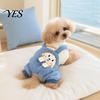 Pet Jumpsuit Cute Jumpsuit, Cozy 4-Legged Apparel, Plush Lined Autumn Dog Pajamas Soft Fabric Winter Outfit, Warm Onesie Clothes for Small Medium Dogs