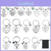 Stainless Steel Heart-shaped Keychain With Zirconia Perfect Gift For Sisters Best Friends And Cat Lovers Father's Day Mother's Day