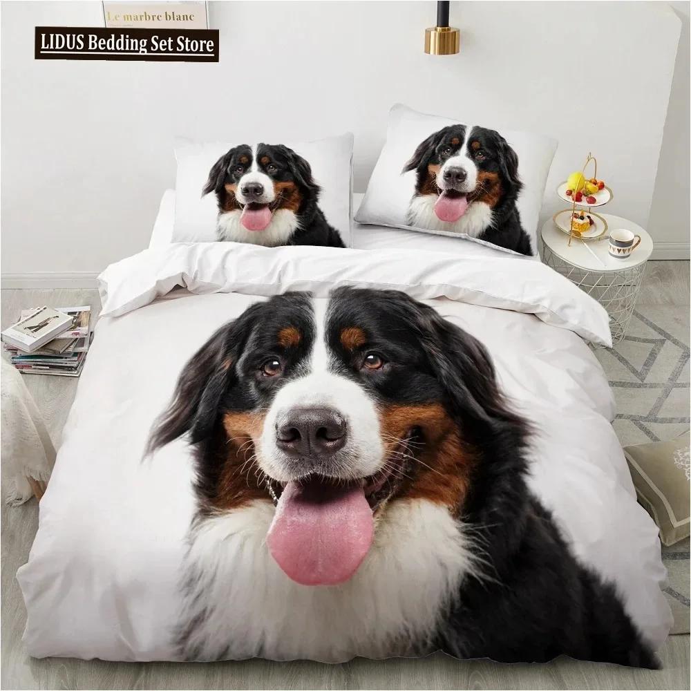 

Luxury 3D Bedding Set Europe Queen King Double Duvet Cover Set Bed Comfortable Blanket Quilt Cover Bed Set Animal Lie Down EU Single(135*200cm)3pcs