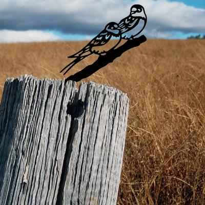 Metal Swallows Bird Silhouette Rustic Outdoor Home & Garden Decor "Birds of a Feather" Design Perfect Housewarming Gift
