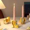 Candle Holder Silicone Mold Candle Bracket Molds Banana Shape Handmade Art Supplies Suitable for Making Candle Holder