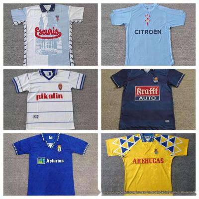 La Liga Retro Short Sleeve Jersey - Real Sociedad, Rayo Vallecano, Malaga, Oviedo Football Kit