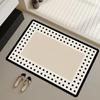 Bathroom floor mat cream wind diatom mud absorbent mat toilet door foot mat bathroom toilet quick drying non-slip carpet