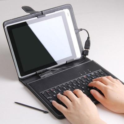 Leather Case 7/8/10.1 Inch Imitation Cover with USB Keyboard Universal for Android Windows Tablets