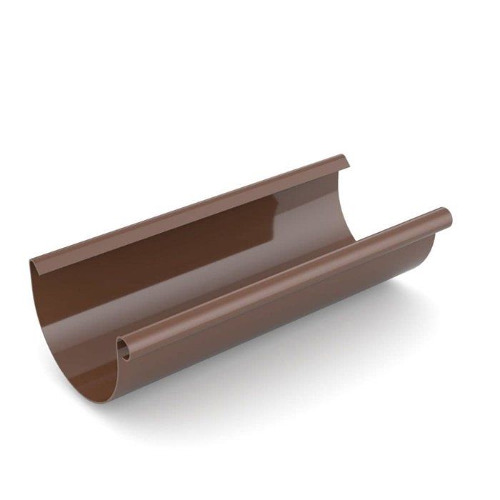 Gouttière PVC Marron 2m, Système 125 – Évacuation Durable