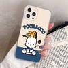 Cute Cartoon P-pochacco Silicone Phone Case Material For iPhone 17 16 15 11 12 13 14 Pro Max Mini Plus Soft TPU